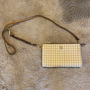 Tory Burch Rattan Canvas Print crossbody bag